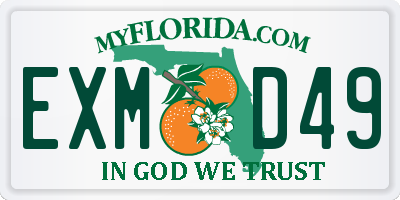 FL license plate EXMD49