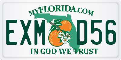 FL license plate EXMD56
