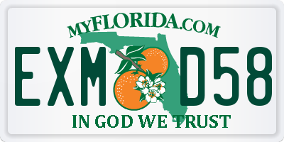 FL license plate EXMD58