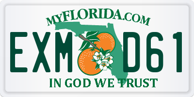 FL license plate EXMD61