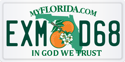 FL license plate EXMD68