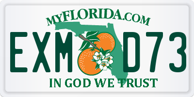 FL license plate EXMD73