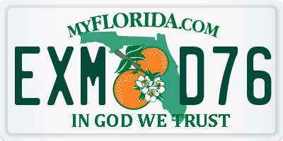 FL license plate EXMD76