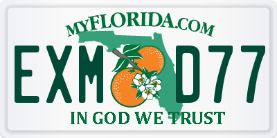 FL license plate EXMD77
