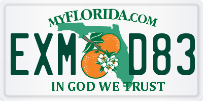FL license plate EXMD83