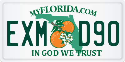 FL license plate EXMD90