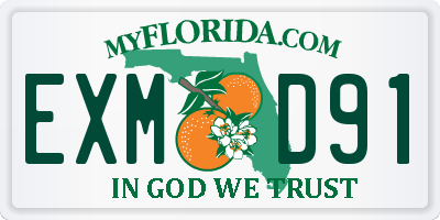 FL license plate EXMD91