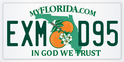 FL license plate EXMD95