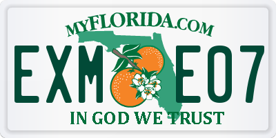 FL license plate EXME07