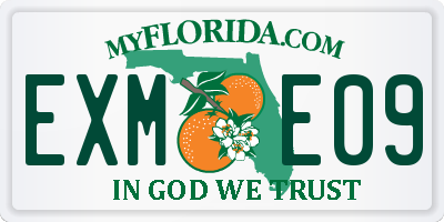 FL license plate EXME09
