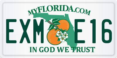 FL license plate EXME16