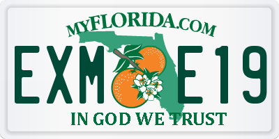 FL license plate EXME19