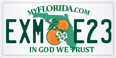 FL license plate EXME23
