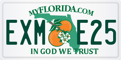 FL license plate EXME25