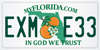 FL license plate EXME33