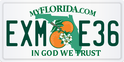 FL license plate EXME36