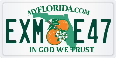 FL license plate EXME47