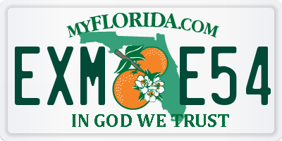 FL license plate EXME54