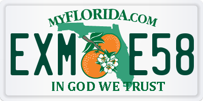 FL license plate EXME58