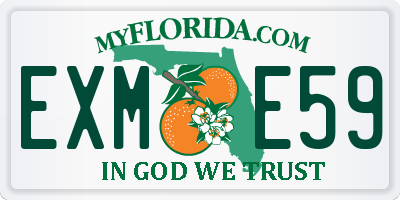 FL license plate EXME59