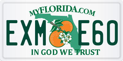FL license plate EXME60