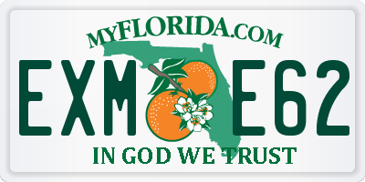 FL license plate EXME62