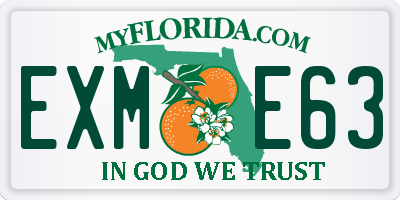 FL license plate EXME63