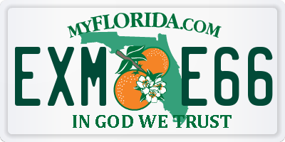 FL license plate EXME66