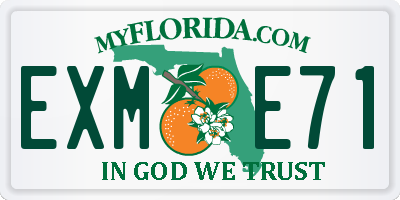 FL license plate EXME71