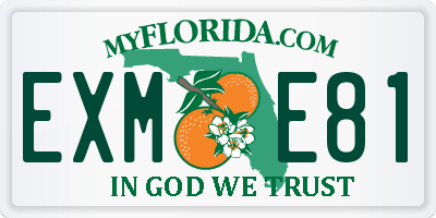 FL license plate EXME81