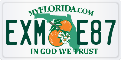 FL license plate EXME87