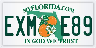 FL license plate EXME89