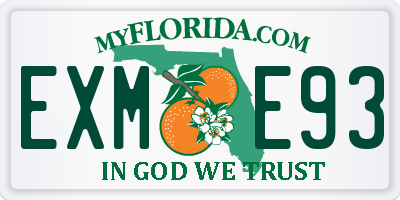 FL license plate EXME93