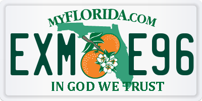 FL license plate EXME96