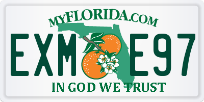 FL license plate EXME97
