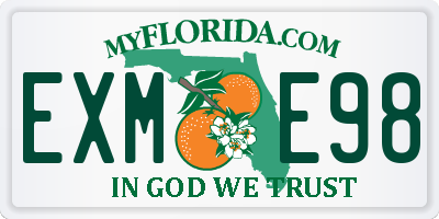 FL license plate EXME98