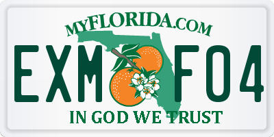 FL license plate EXMF04