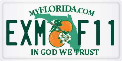 FL license plate EXMF11