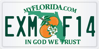 FL license plate EXMF14