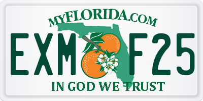 FL license plate EXMF25