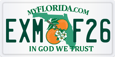 FL license plate EXMF26