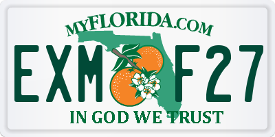 FL license plate EXMF27