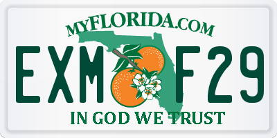 FL license plate EXMF29