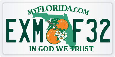 FL license plate EXMF32