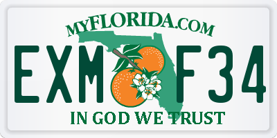 FL license plate EXMF34