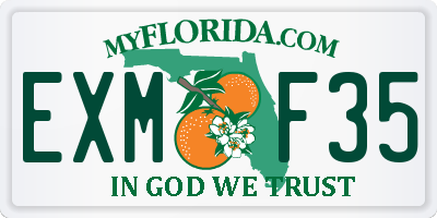 FL license plate EXMF35