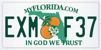 FL license plate EXMF37