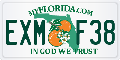 FL license plate EXMF38