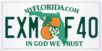 FL license plate EXMF40