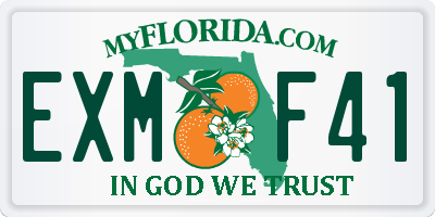 FL license plate EXMF41